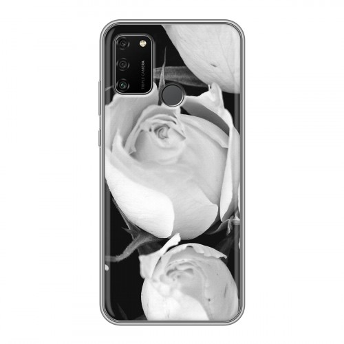 Дизайнерский силиконовый чехол для Huawei Honor 9A Монохромные цветы