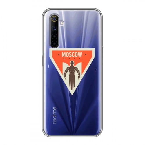 Полупрозрачный дизайнерский силиконовый чехол для Realme 6 Москва