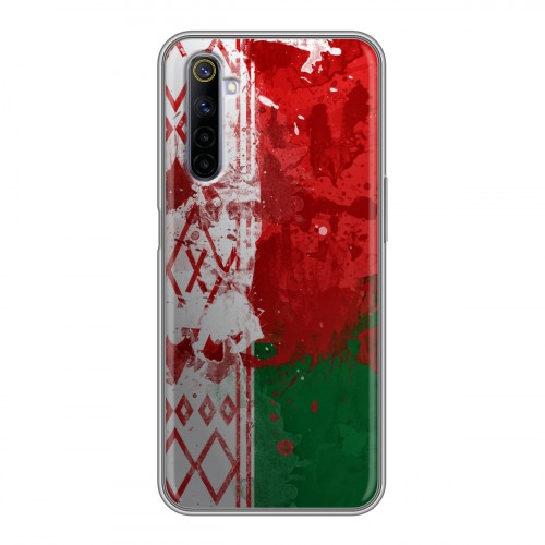 Дизайнерский силиконовый чехол для Realme 6 Флаг Белоруссии