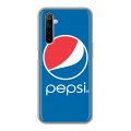 Дизайнерский силиконовый с усиленными углами чехол для Realme 6 Pepsi