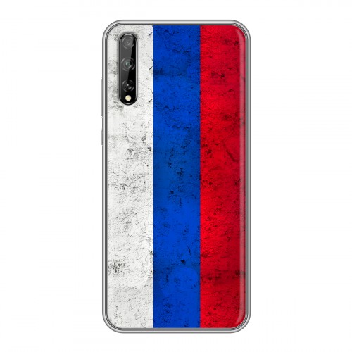 Дизайнерский силиконовый чехол для Huawei Y8p Российский флаг