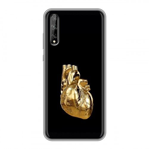 Дизайнерский силиконовый чехол для Huawei Y8p Черное золото