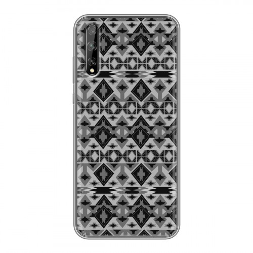 Дизайнерский силиконовый чехол для Huawei Y8p Ацтек камуфляж