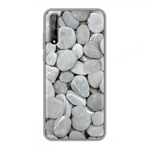 Дизайнерский силиконовый чехол для Huawei Y8p Текстура камня