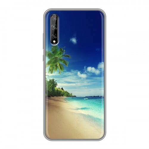 Дизайнерский силиконовый чехол для Huawei Y8p Пляж