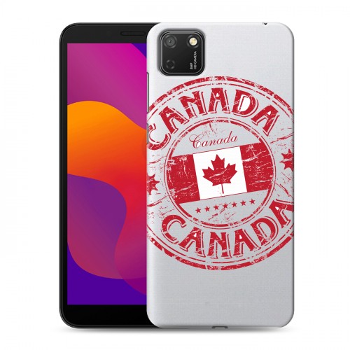 Полупрозрачный дизайнерский силиконовый чехол для Huawei Honor 9S Флаг Канады