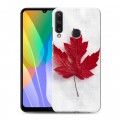 Дизайнерский пластиковый чехол для Huawei Y6p Флаг Канады