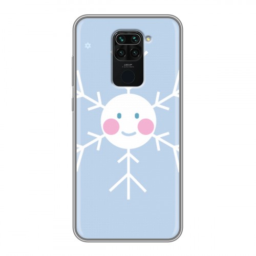 Дизайнерский силиконовый чехол для Xiaomi RedMi Note 9 снежинка