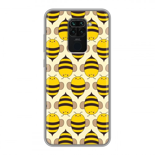 Дизайнерский силиконовый чехол для Xiaomi RedMi Note 9 Пчелиные узоры