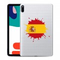 Полупрозрачный дизайнерский силиконовый с усиленными углами чехол для Huawei MatePad флаг Испании