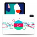 Полупрозрачный дизайнерский силиконовый с усиленными углами чехол для Huawei MatePad Флаг Азербайджана
