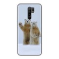 Дизайнерский силиконовый чехол для Xiaomi RedMi 9 Медведи