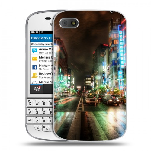 Дизайнерский пластиковый чехол для BlackBerry Q10 Токио