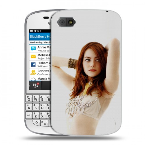 Дизайнерский пластиковый чехол для BlackBerry Q10 Эмма Стоун