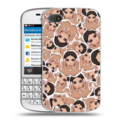 Дизайнерский пластиковый чехол для BlackBerry Q10 Ким Кардашьян