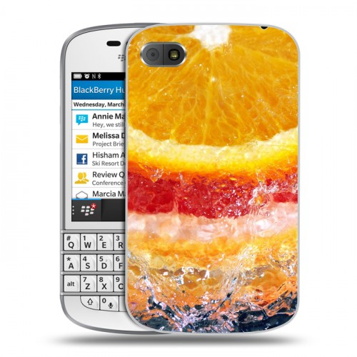 Дизайнерский пластиковый чехол для BlackBerry Q10 Апельсины