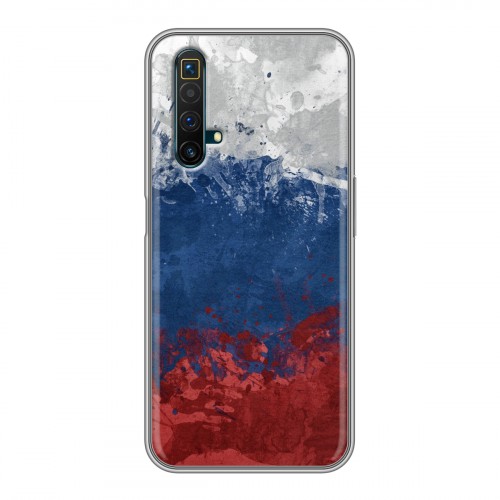 Дизайнерский силиконовый чехол для Realme X3 SuperZoom Российский флаг