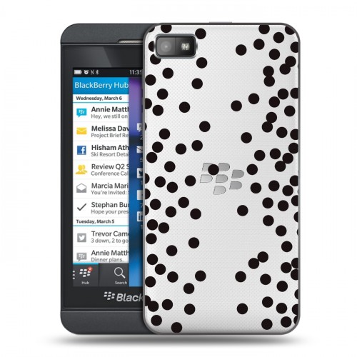 Полупрозрачный дизайнерский пластиковый чехол для BlackBerry Z10 Абстракции