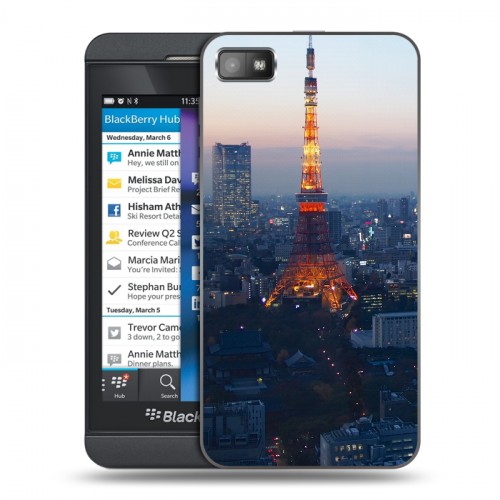 Дизайнерский пластиковый чехол для BlackBerry Z10 Токио