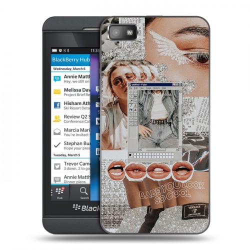 Дизайнерский пластиковый чехол для BlackBerry Z10 Коллаж
