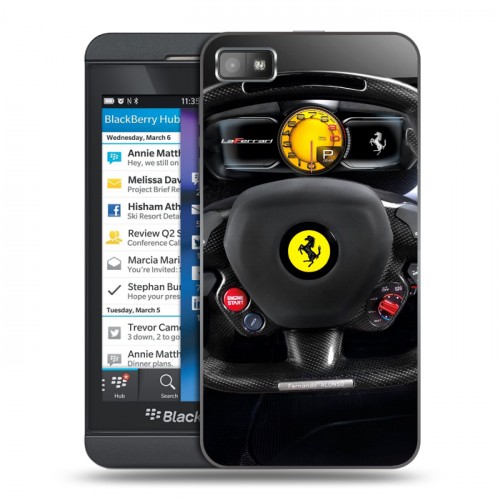 Дизайнерский пластиковый чехол для BlackBerry Z10 Ferrari