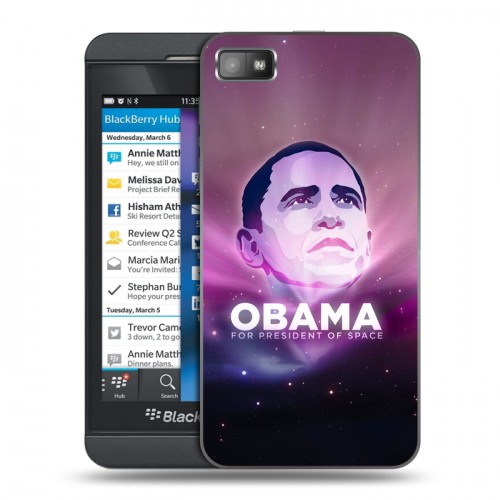 Дизайнерский пластиковый чехол для BlackBerry Z10 Барак Обама