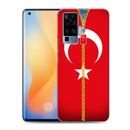 Дизайнерский силиконовый с усиленными углами чехол для Vivo X50 Pro Флаг Турции