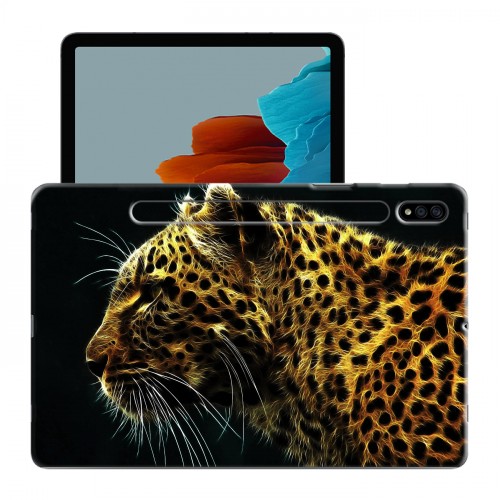 Дизайнерский силиконовый чехол для Samsung Galaxy Tab S7 Леопард