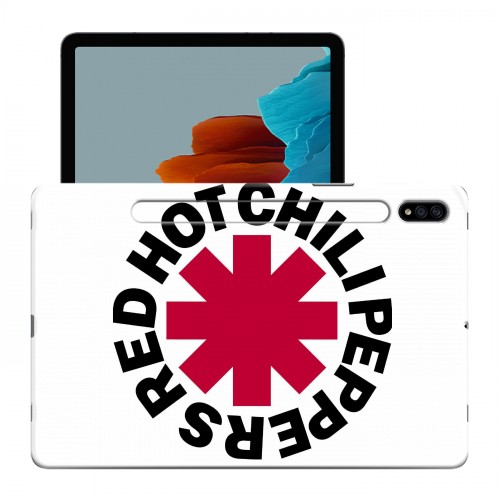 Дизайнерский силиконовый с усиленными углами чехол для Samsung Galaxy Tab S7 Red Hot Chili Peppers