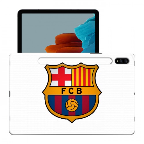 Полупрозрачный дизайнерский пластиковый чехол для Samsung Galaxy Tab S7 Барселона