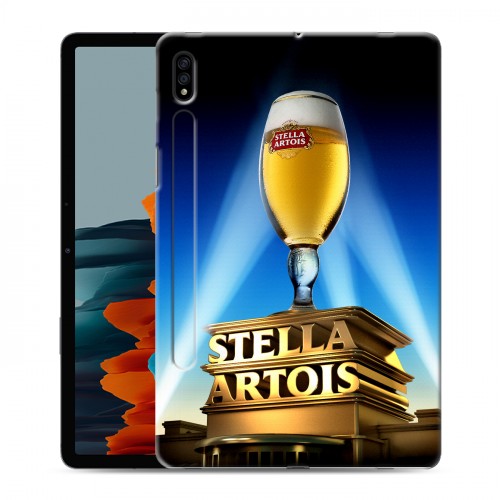 Дизайнерский силиконовый с усиленными углами чехол для Samsung Galaxy Tab S7 Stella Artois