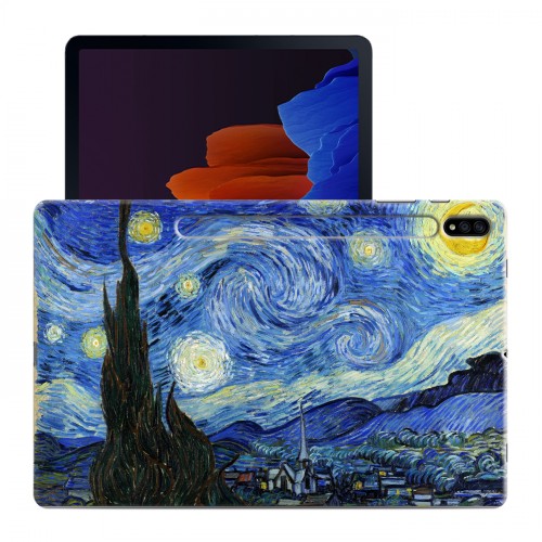Дизайнерский силиконовый чехол для Samsung Galaxy Tab S7 Plus Звездная ночь