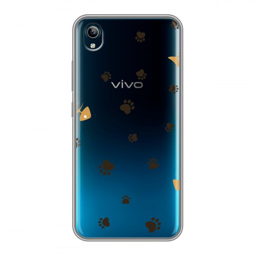 Полупрозрачный дизайнерский силиконовый чехол для Vivo Y91C Прозрачные следы