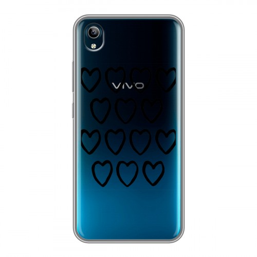 Полупрозрачный дизайнерский силиконовый чехол для Vivo Y91C Абстракции 2