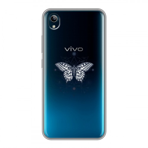 Полупрозрачный дизайнерский силиконовый чехол для Vivo Y91C прозрачные Бабочки 