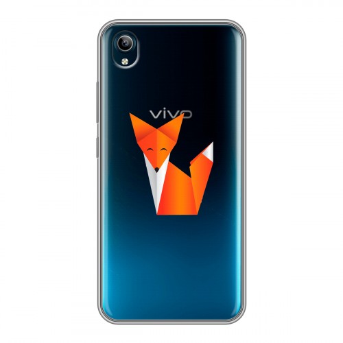 Полупрозрачный дизайнерский силиконовый чехол для Vivo Y91C Прозрачные лисы