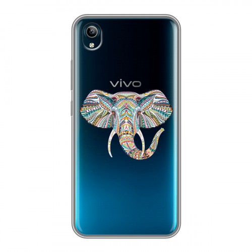 Полупрозрачный дизайнерский силиконовый чехол для Vivo Y91C Прозрачные слоны