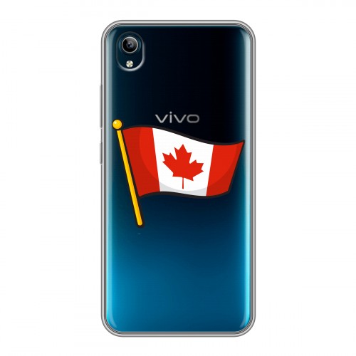 Полупрозрачный дизайнерский силиконовый чехол для Vivo Y91C Флаг Канады