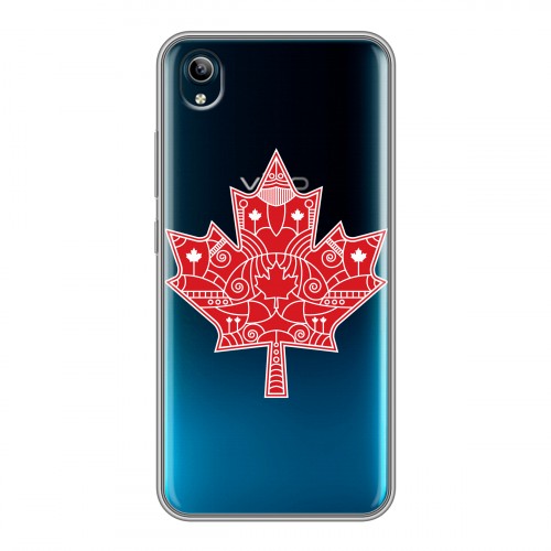 Полупрозрачный дизайнерский силиконовый чехол для Vivo Y91C Флаг Канады