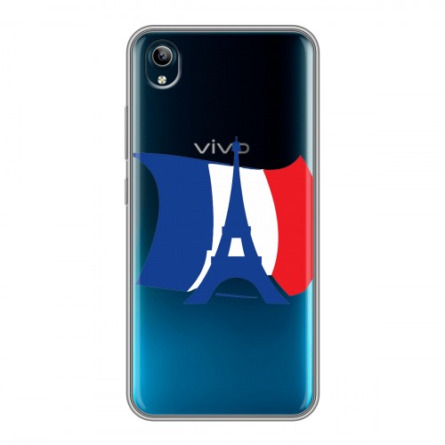 Полупрозрачный дизайнерский силиконовый чехол для Vivo Y91C Флаг Франции