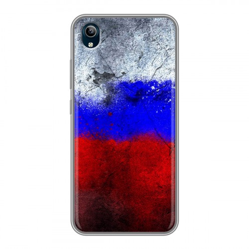 Дизайнерский силиконовый с усиленными углами чехол для Vivo Y91C Российский флаг