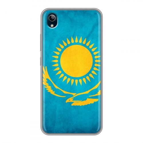 Дизайнерский силиконовый с усиленными углами чехол для Vivo Y91C Флаг Казахстана
