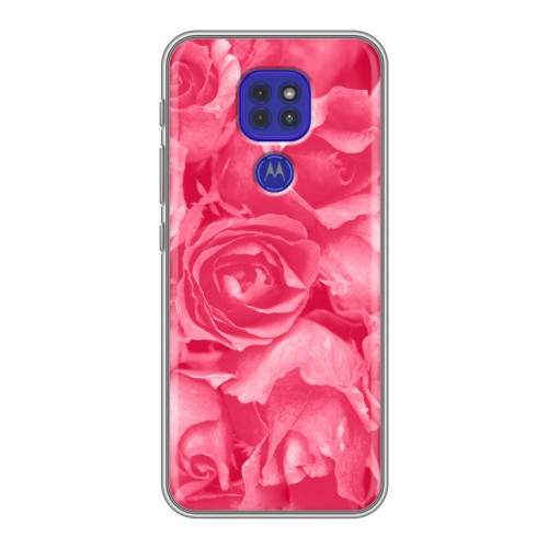 Дизайнерский силиконовый чехол для Motorola Moto G9 Play Монохромные цветы
