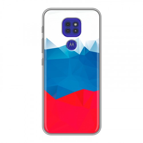 Дизайнерский силиконовый чехол для Motorola Moto G9 Play Российский флаг