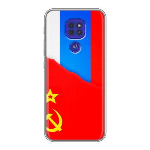 Дизайнерский силиконовый чехол для Motorola Moto G9 Play Флаг СССР 