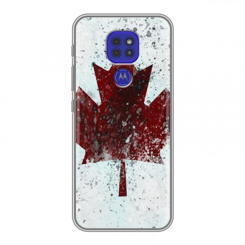 Дизайнерский силиконовый чехол для Motorola Moto G9 Play флаг Канады