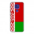 Дизайнерский силиконовый чехол для Motorola Moto G9 Play Флаг Белоруссии