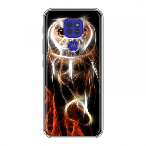 Дизайнерский силиконовый чехол для Motorola Moto G9 Play Пламенные животные