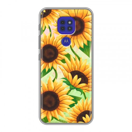 Дизайнерский силиконовый чехол для Motorola Moto G9 Play Романтик цветы