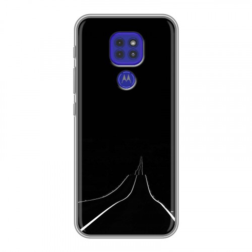 Дизайнерский силиконовый чехол для Motorola Moto G9 Play Минимализм на черном